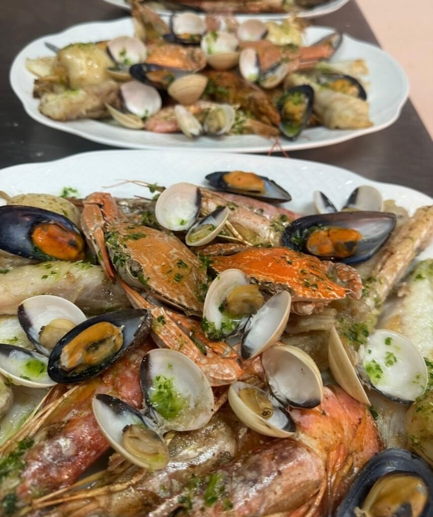 Marisco a la brasa